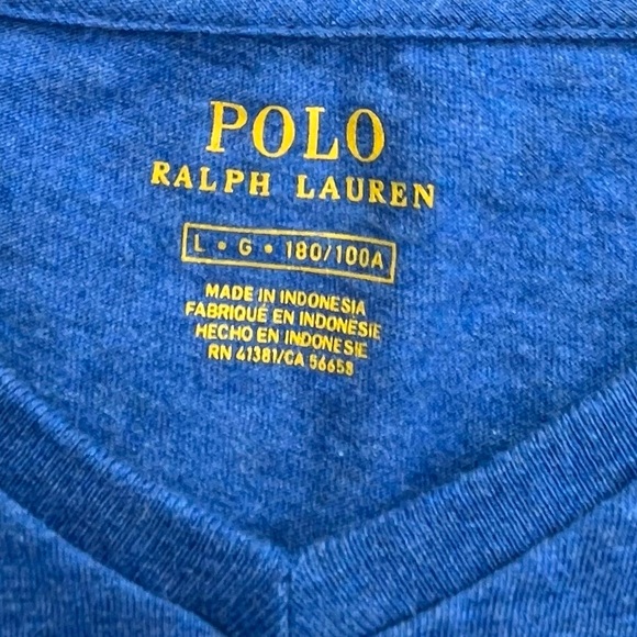 Polo Ralph Lauren Short Sleeve Blue Heather Short Sleeve T-Shirt Size L - Picture 2 of 3